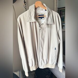 Faconnable, French lightweight bomber jacket with collar 100% cotton.